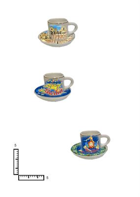 TAZZINA MINI CERAMICA C/PIATTINO PERSONALIZZABILE