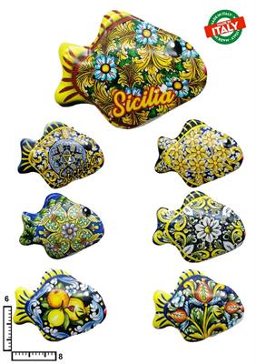 MAGNETE PESCE CERAMICA PERSONALIZZABILE