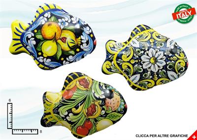 MAGNETE PESCE CERAMICA ROSONE ASSORTIMENTO