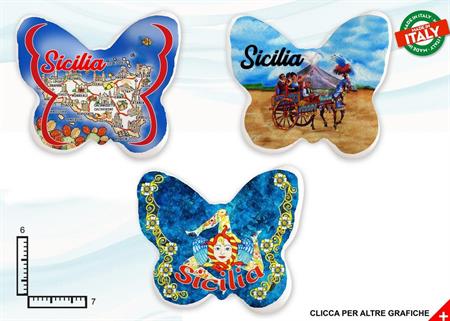 MAGNETE FARFALLA CERAMICA SICILIA ASSORTIMENTO