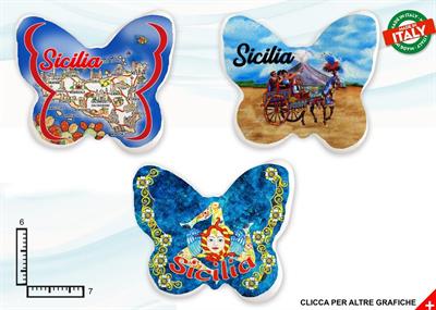 MAGNETE FARFALLA CERAMICA SICILIA ASSORTIMENTO