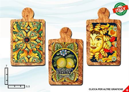 MAGNETE TAGLIERE CERAMICA ROSONE ASSORTIMENTO
