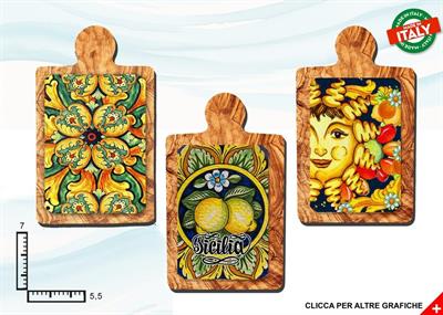 MAGNETE TAGLIERE CERAMICA ROSONE ASSORTIMENTO