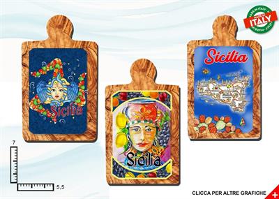 MAGNETE TAGLIERE CERAMICA SICILIA ASSORTIMENTO
