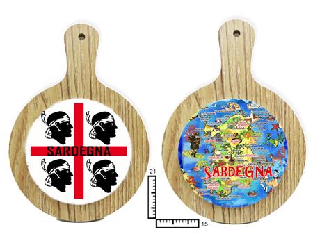 SOTTOPENTOLA TONDO LEGNO/CERAMICA PERSONALIZZABILE CM21X15