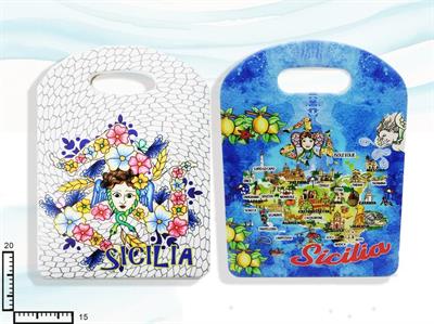 SOTTOPENTOLA RETTANGOLARE CERAMICA SICILIA CM20X15 S/2