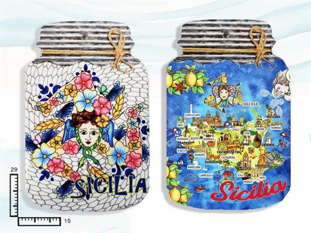 SOTTOPENTOLA BARATTOLO CERAMICA SICILIA S/2 CM23X15