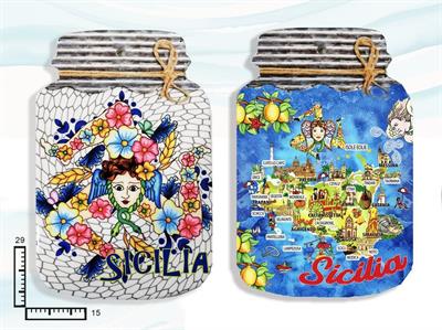 SOTTOPENTOLA BARATTOLO CERAMICA SICILIA S/2 CM23X15