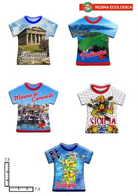 MAGNETE T-SHIRT RESINA PERSONALIZZABILE