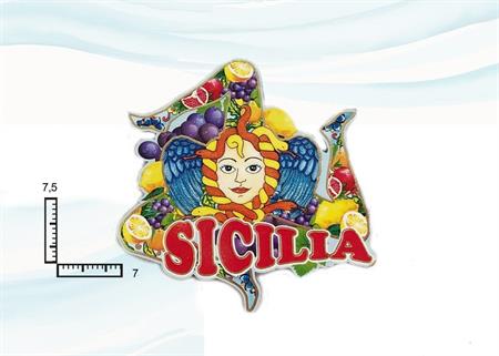MAGNETE MDF C/ORO TRINACRIA SICILIA