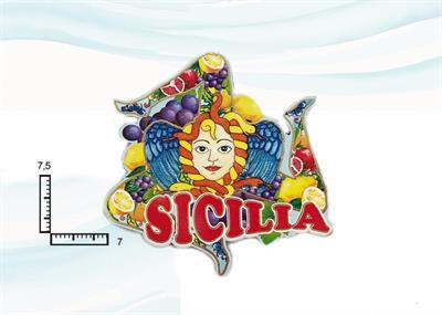 MAGNETE MDF C/ORO TRINACRIA SICILIA