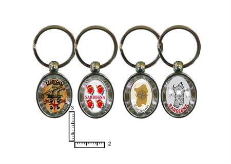 PORTACHIAVI METALLO OVALE CM3X4 PERSONALIZZABILE