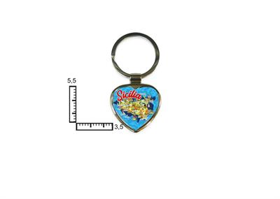 PORTACHIAVI METALLO CUORE PERSONALIZZABILE