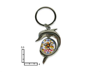 PORTACHIAVI METALLO DELFINO PERSONALIZZABILE