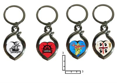 PORTACHIAVI METALLO CUORE PERSONALIZZABILE '87/027'