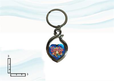 PORTACHIAVI METALLO CUORE SICILIA '87/027'