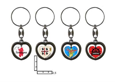PORTACHIAVI CUORE GIR.C/STICKER PERSONALIZZABILE '87/048'