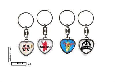 PORTACHIAVI CUORE C/STICKER PERSONALIZZABILE '87/049'