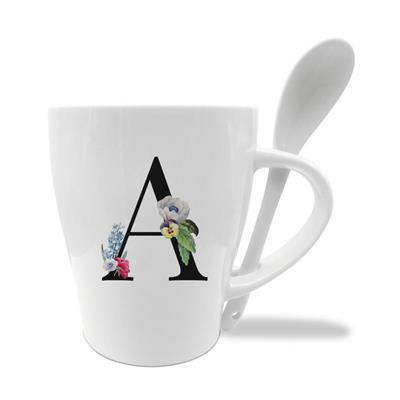 MUG C/CUCCHIAINO CM10X11.5 INIZIALI A