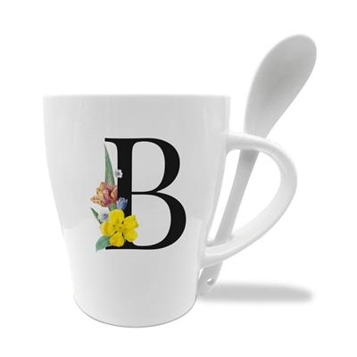 MUG C/CUCCHIAINO CM10X11.5 INIZIALI B