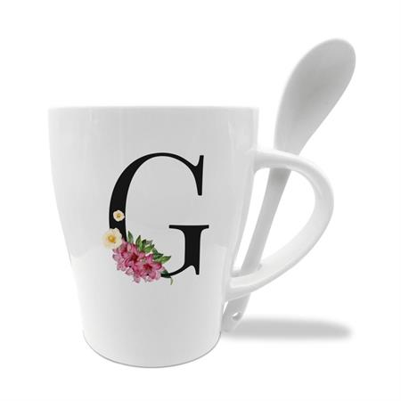 MUG C/CUCCHIAINO CM10X11.5 INIZIALI G