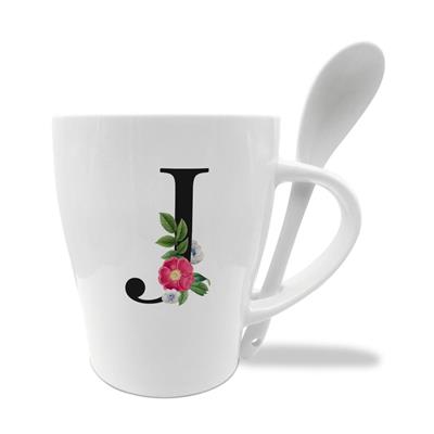 MUG C/CUCCHIAINO CM10X11.5 INIZIALI J