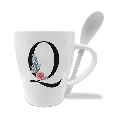 MUG C/CUCCHIAINO CM10X11.5 INIZIALI Q