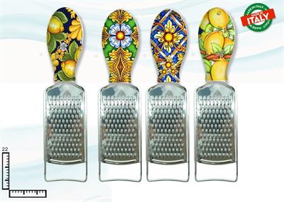 GRATTUGGIA METALLO CERAMICA ROSONE S/3