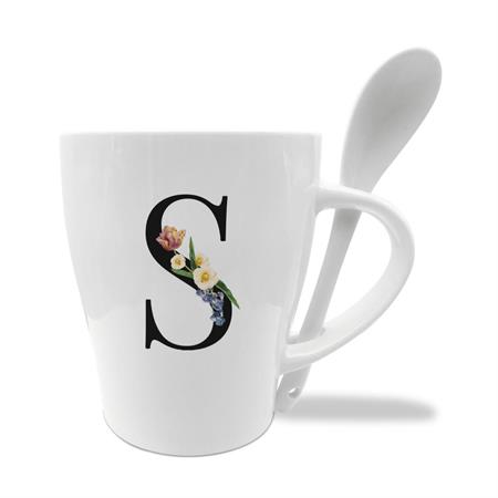 MUG C/CUCCHIAINO CM10X11.5 INIZIALI S