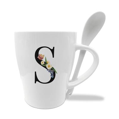 MUG C/CUCCHIAINO CM10X11.5 INIZIALI S
