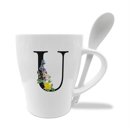 MUG C/CUCCHIAINO CM10X11.5 INIZIALI U