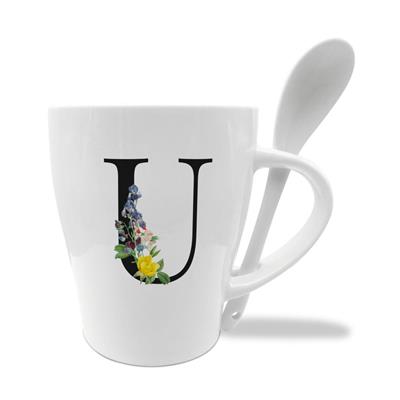MUG C/CUCCHIAINO CM10X11.5 INIZIALI U