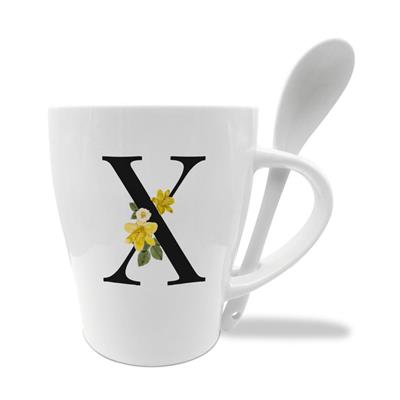 MUG C/CUCCHIAINO CM10X11.5 INIZIALI X
