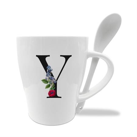 MUG C/CUCCHIAINO CM10X11.5 INIZIALI Y