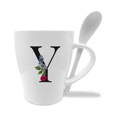 MUG C/CUCCHIAINO CM10X11.5 INIZIALI Y