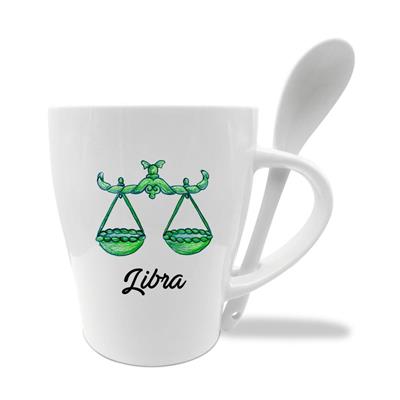 MUG C/CUCCHIAINO CM10X11.5 ZODIACO BILANCIA