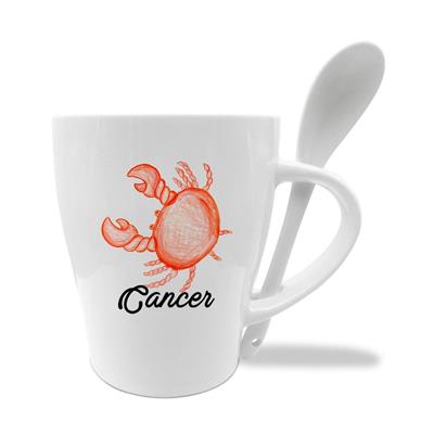 MUG C/CUCCHIAINO CM10X11.5 ZODIACO CANCRO