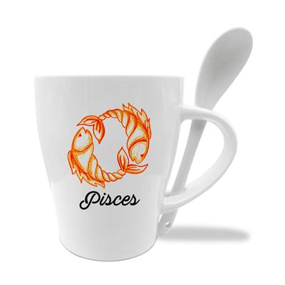 MUG C/CUCCHIAINO CM10X11.5 ZODIACO PESCI