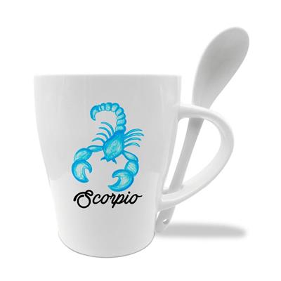 MUG C/CUCCHIAINO CM10X11.5 ZODIACO SCORPIONE
