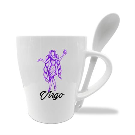MUG C/CUCCHIAINO CM10X11.5 ZODIACO VERGINE