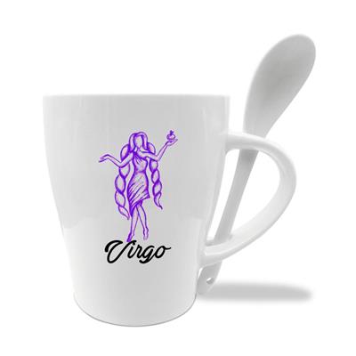 MUG C/CUCCHIAINO CM10X11.5 ZODIACO VERGINE