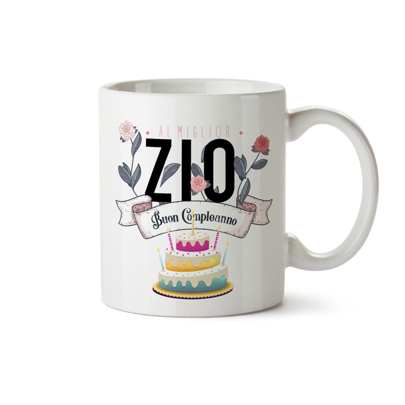 MUG CIL SUBLIMAZIONE BIANCO BUON COMPLEANNO ZIO