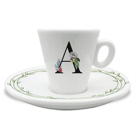 TAZZINA C/PIATTINO CAFFE' INIZIALI A