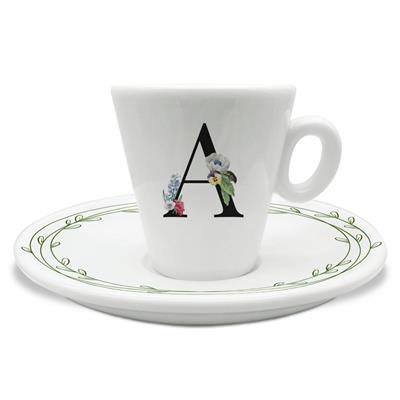 TAZZINA C/PIATTINO CAFFE' INIZIALI A