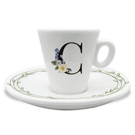 TAZZINA C/PIATTINO CAFFE' INIZIALI C