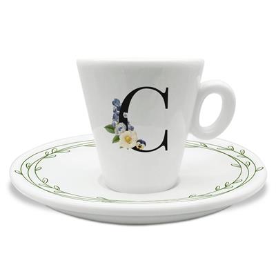 TAZZINA C/PIATTINO CAFFE' INIZIALI C