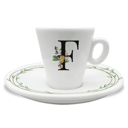 TAZZINA C/PIATTINO CAFFE' INIZIALI F