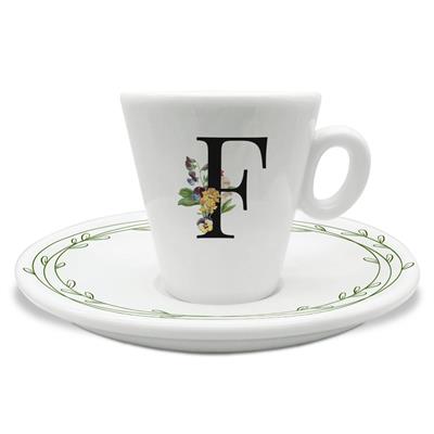 TAZZINA C/PIATTINO CAFFE' INIZIALI F