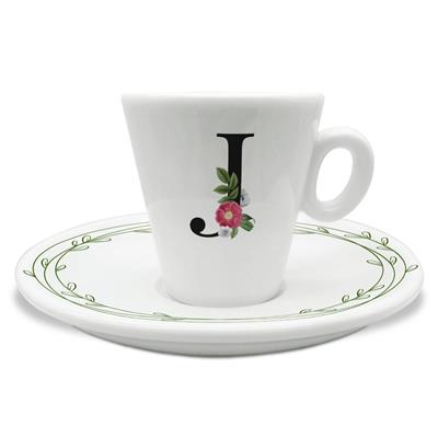 TAZZINA C/PIATTINO CAFFE' INIZIALI J