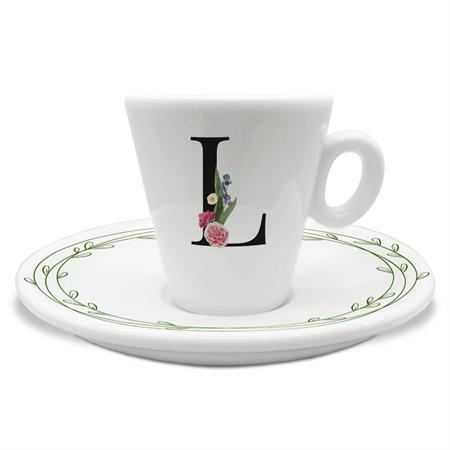 TAZZINA C/PIATTINO CAFFE' INIZIALI L